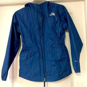 The North Face Blue Girls Rain Jacket Size Medium (10/12) - excellent condition